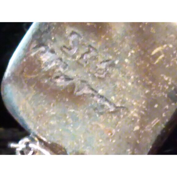 Sandy Baker Sterling 925 Paula shell horn inlay mosaic pendant on 925 Necklace - Picture 14 of 16